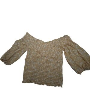 Floral Off-Shoulder Top in Yellow